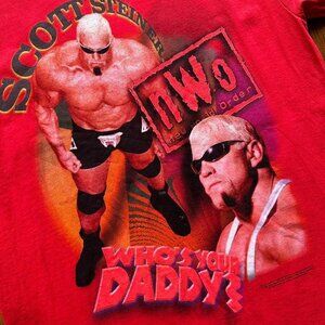 Deadstock Vintage 1999 WCW NWO Scott Steiner Who's Your Daddy? T Shirt Men Large